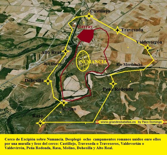 MAPA DEL CERCO DE NUMANCIA